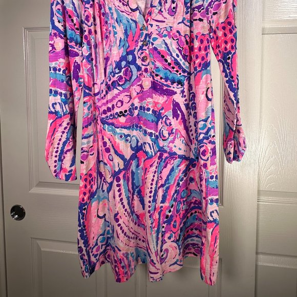 Lilly Pulitzer Long Sleeve V-Neck Dress - Small - Picture 2 of 6